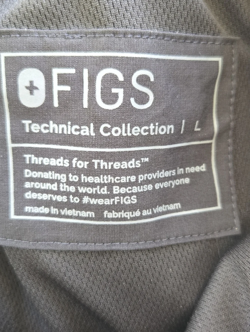 Figs Technical Collection Men's Black Drawstring Jogger Pants Scrubs